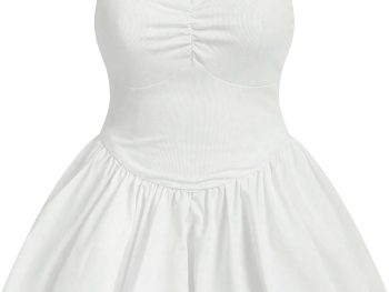 Women's Plus Size Sleeveless Bubble Dress Ruched Rib Knitted A Line Mini Dresses