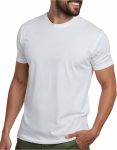Men's Soft Cotton Blend Crew Neck T-shirt, S-4XL
