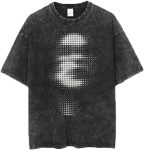 Men's Retro Loose-Fitting T-Shirt, Hip Hop & Rapper Print Acid Wash Top