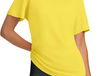 Workout Tops for Women UPF 50+ Breathable Quick Dry Loose Fit T Shirt Outdoor Yoga Running Hiking Gym Tee Top