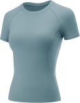 Womens Workout Tops Short Sleeve Raglan Athletic Shirts Yoga Gym Crewneck Quick Dry Tshirts