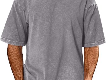 Men's Loose-fitting Short-sleeved Retro Washed Basic Loose Plus Size T-shirt
