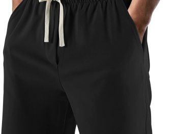 Men's Casual Shorts Elastic Waist Drawstring Lightweight Outdoor Summer Beach Shorts with Pockets Hiking Shorts