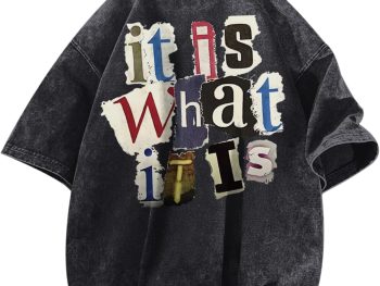 Men's Fun Letter Print Street Style Rapper Casual Plus Size T-shirt