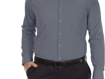 Men's Dress Shirt – Slim Fit, Wrinkle-Free Solid Color
