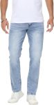 men Stretch Regular Fit Straight-Leg Cotton Fashion Comfort Flex Waist Denim Pants Jeans