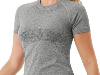Womens Short Sleeve Athletic Shirts Slim Fit Breathable Running Shirts Moisture Wicking Yoga Workout Tops